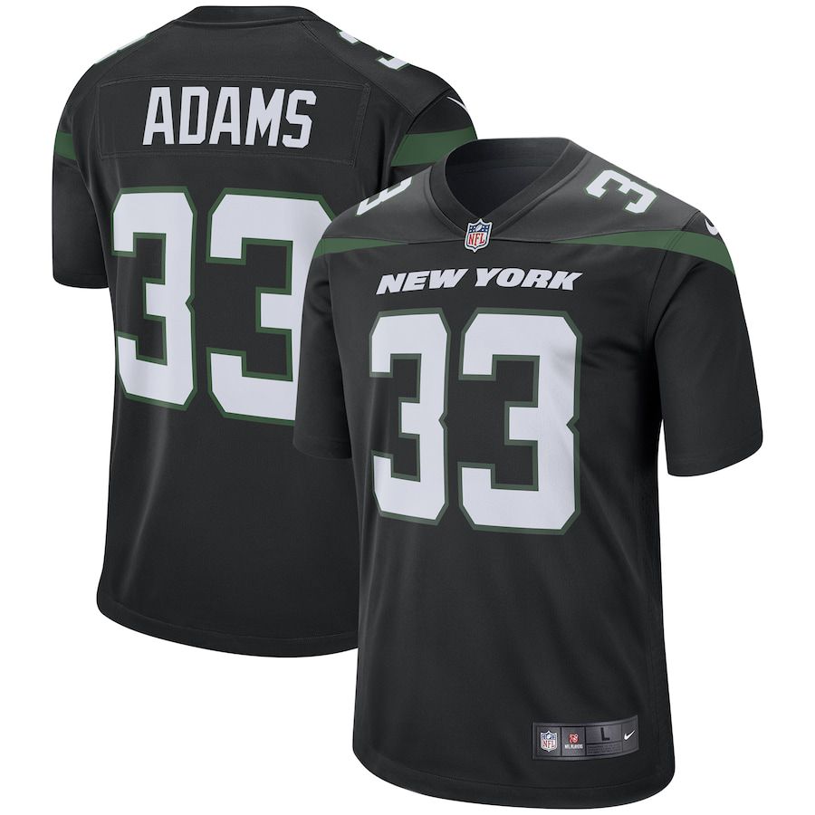 Men New York Jets 33 Jamal Adams Nike Gotham Black Game NFL Jersey